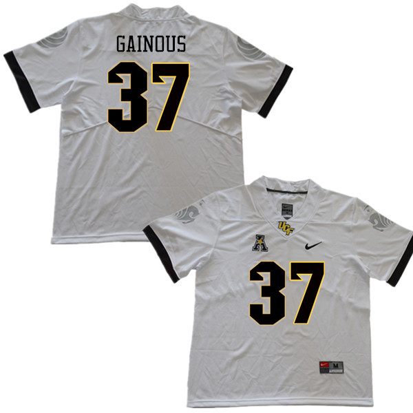 Men #37 Derek Gainous UCF Knights College Football Jerseys Sale-White